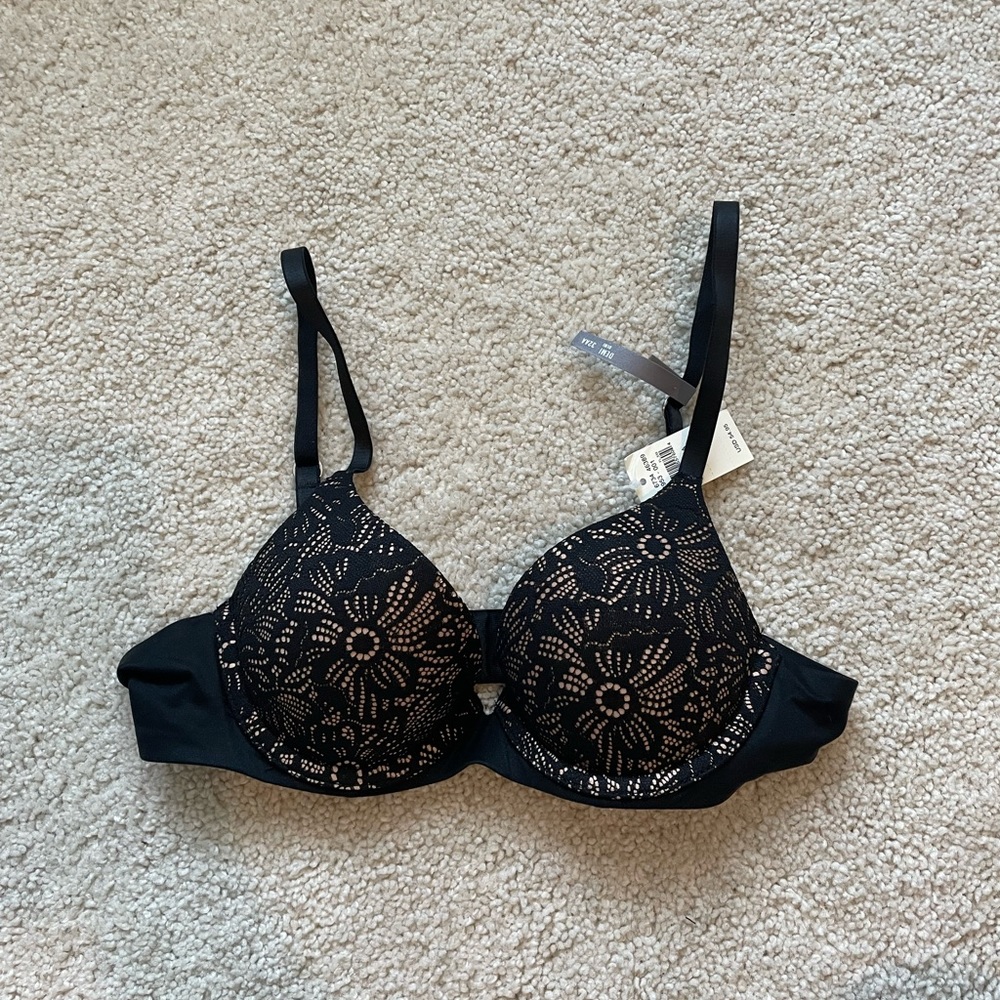 Aerie 32A Black Lace Bra